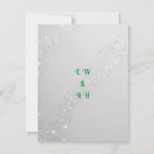Elegante Sparkle Wedding RSVP Kaartje (Achterkant)