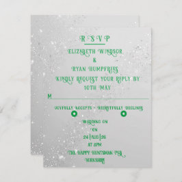 Elegante Sparkle Wedding RSVP Kaartje