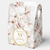 Elegante Sparkling pastel roze goud rustieke verja Bedankdoosjes (Geopend)