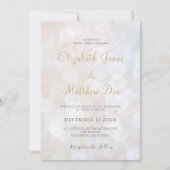 Elegante Sparkly Champagne Uitnodiging (Voorkant)