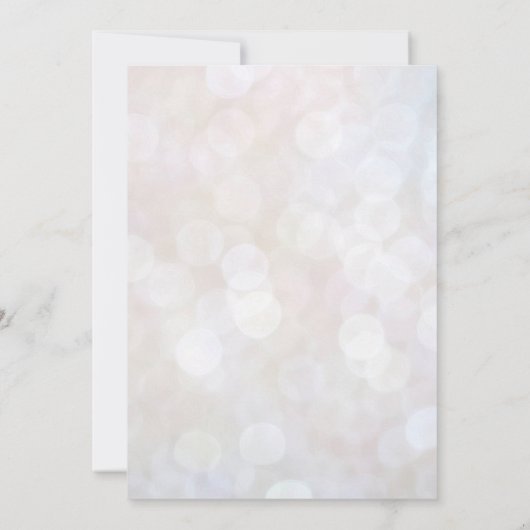 Elegante Sparkly Champagne Uitnodiging (Achterkant)