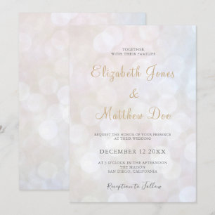 Elegante Sparkly Champagne Uitnodiging