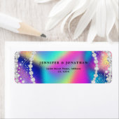 Elegante Sparkly Diamond Chique Regenboog Kleurrij Etiket (Insitu)
