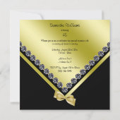 Elegante Sparkly Diamonds & Gold Bow 45e verjaarda Kaart (Achterkant)
