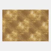 Elegante Sparkly Goud Wit Groen Kerstmis Inpakpapier Vel (Voorkant 2)