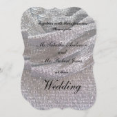 Elegante Sparkly Silver bruiloft uitnodigingen (Voorkant / Achterkant)