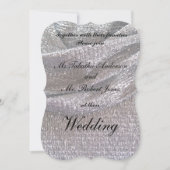 Elegante Sparkly Silver bruiloft uitnodigingen (Voorkant)