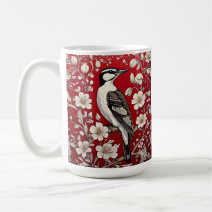 Elegante specht Floral William Morris Geïnspireerd Koffiemok