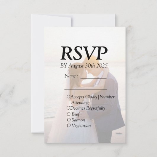 Elegante speciale RSVP bruiloft uitnodiging Kaart (Voorkant)