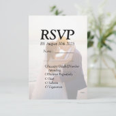 Elegante speciale RSVP bruiloft uitnodiging Kaart (Staand voorkant)