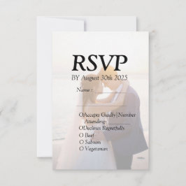 Elegante speciale RSVP trouwkaart uitnodigingkaart