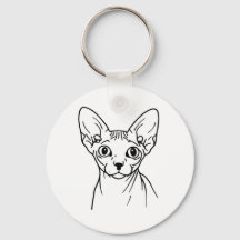 Elegante Sphynx Kat Lijnkunst
