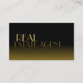 Elegante Spiegel Lettertype Stijlvol Zwart Bruin m Visitekaartje (Voorkant)