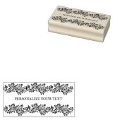 Elegante spiraalvormige bloemornament persoonlijke rubberstempel (Gestempeld)