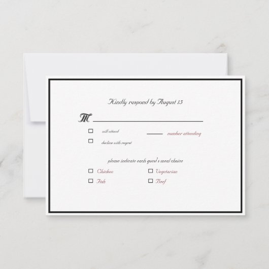 Elegante spoeling met inkt RSVP (Achterkant)