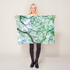 Elegante Spooky Leaves & Branches Fleece Deken