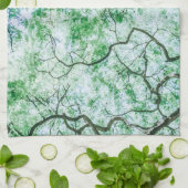 Elegante Spooky Leaves & Branches Keukenhanddoek (Gevouwen)