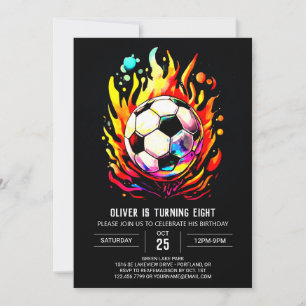Elegante sport afdrukbare voetbal verjaardag kaart