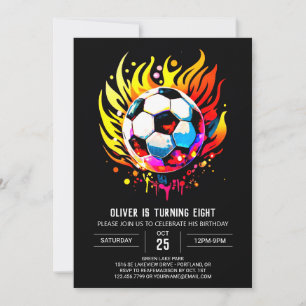 Elegante sport afdrukbare voetbal verjaardag kaart