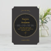 Elegante sporthorloge wijzerplaat save the date (Staand voorkant)