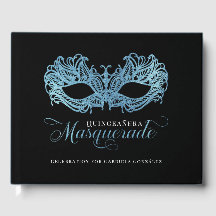 Elegante sprankelende blauwe Masquerade Quinceaner