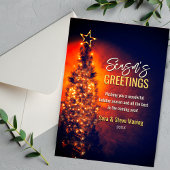 Elegante sprankelende boom zwart Kerstmis Feestdagenkaart