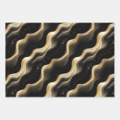 Elegante sprankelende fantasie en duintexturen inpakpapier vel (Voorkant 3)