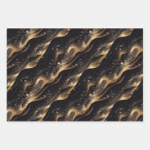 Elegante sprankelende fantasie en duintexturen inpakpapier vel (Voorkant 2)