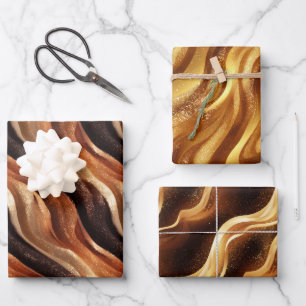 Elegante sprankelende fantasie en duintexturen inpakpapier vel