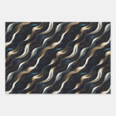 Elegante sprankelende fantasie en duintexturen inpakpapier vel (Voorkant 3)