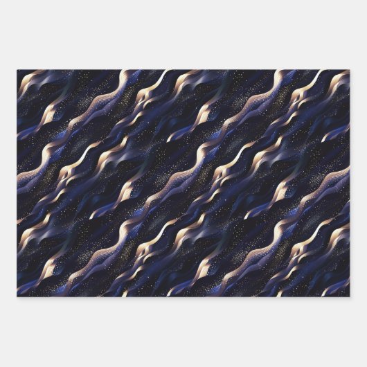 Elegante sprankelende fantasie en duintexturen inpakpapier vel (Voorkant 2)