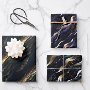 Elegante sprankelende fantasie en duintexturen inpakpapier vel