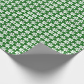 Elegante sprankelende glitter groene ijzige sneeuw cadeaupapier (Hoek)