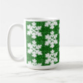 Elegante sprankelende glitter groene ijzige sneeuw koffiemok (Links)