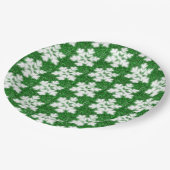 Elegante sprankelende glitter groene ijzige sneeuw papieren bordje (Gekanteld)
