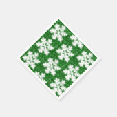 Elegante sprankelende glitter groene ijzige sneeuw servet (Hoek)
