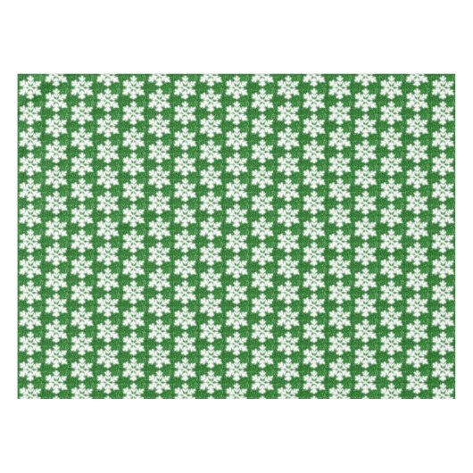 Elegante sprankelende glitter groene ijzige sneeuw tafelkleed (Voorkant (Horizontaal))