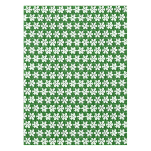 Elegante sprankelende glitter groene ijzige sneeuw tafelkleed (Voorkant)