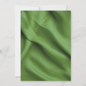Elegante sprankelende groene boog op satijn Quince Kaart (Achterkant)