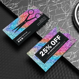 Elegante sprankelende holografische glitter Haarst Kortingskaartje