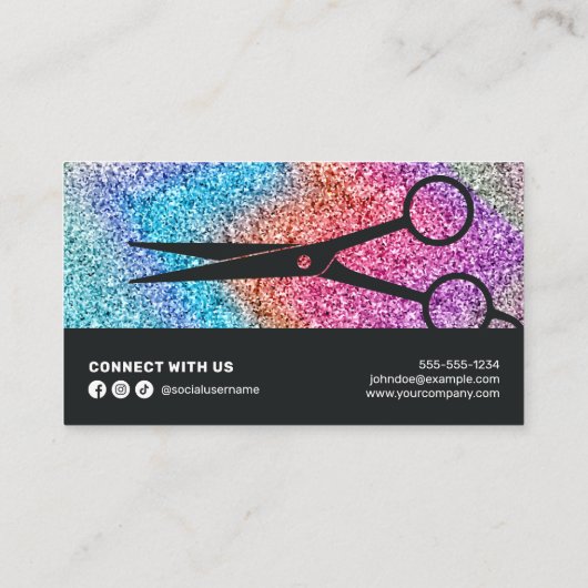 Elegante sprankelende holografische glitter Haarst Kortingskaartje (Achterkant)