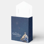 Elegante sprankelende quinceanera jurk bedankdoosjes (Geopend)