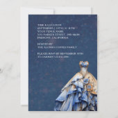 Elegante sprankelende quinceanera jurk kaart (Achterkant)