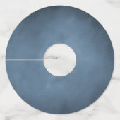 Elegante Sprankelende String Lights Denim Blue Bru Wijnglaslabel (Achterkant)