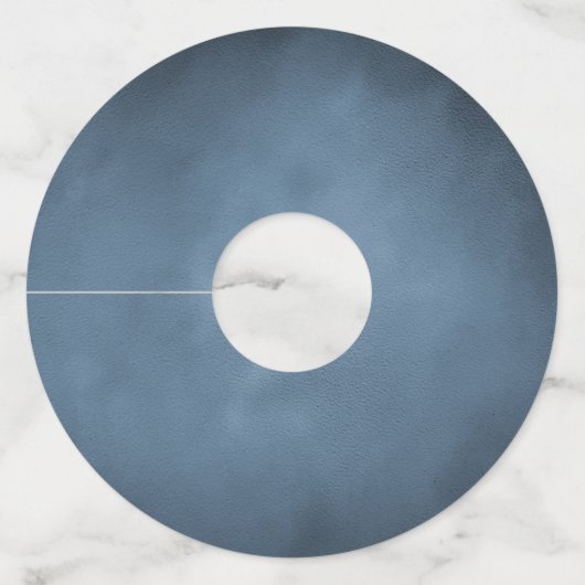 Elegante Sprankelende String Lights Denim Blue Bru Wijnglaslabel (Achterkant)