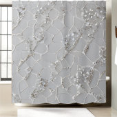 Elegante sprankelende witte Sequin Douchegordijn