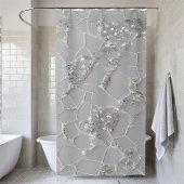 Elegante sprankelende witte Sequin Douchegordijn