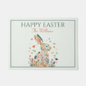Elegante Spring Bunny Welkom Deurmat (Voorkant)