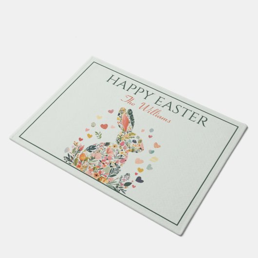 Elegante Spring Bunny Welkom Deurmat (Schuin)