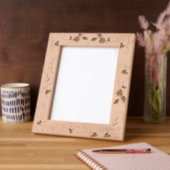 Elegante Spring Floral Houten Afbeelding Laser Gegraveerde Lijstjes (Links)